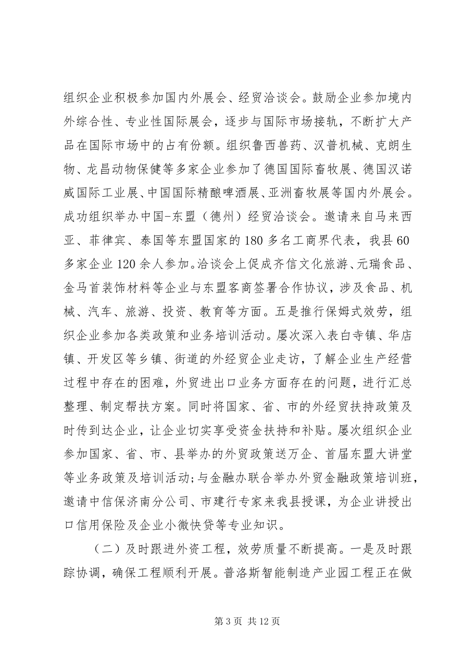 2023年XX县区商务局上半年工作总结及下半年工作计划新编.docx_第3页