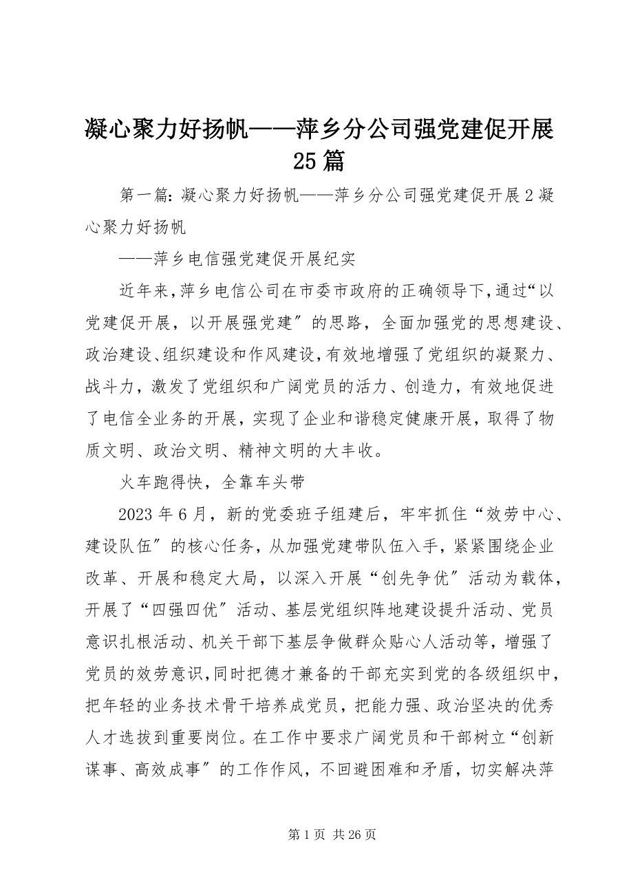 2023年凝心聚力好扬帆萍乡分公司强党建促发展25篇.docx_第1页