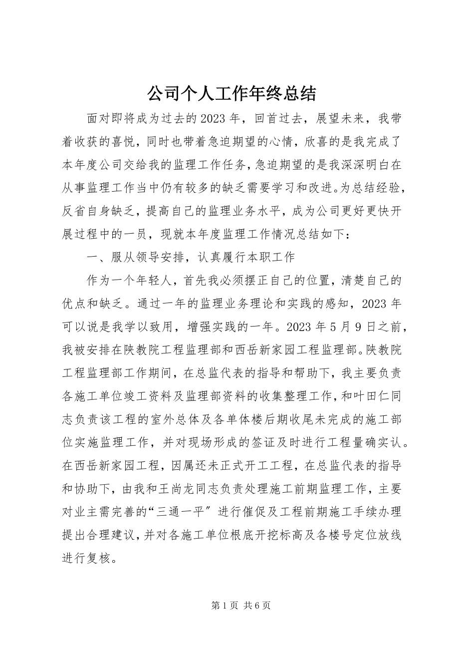 2023年公司个人工作年终总结.docx_第1页