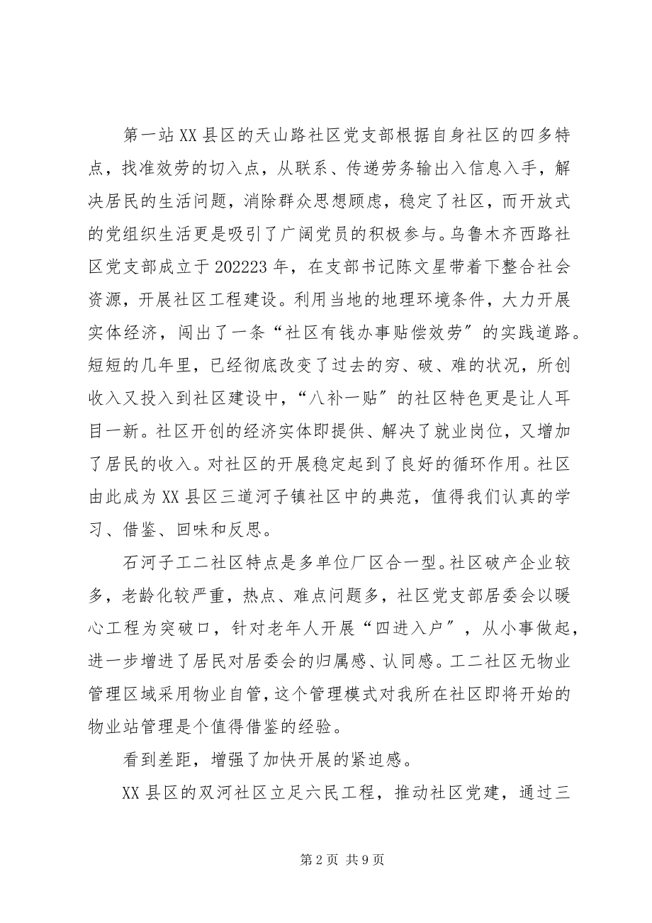 2023年赴外地街道社区参观学习心得体会.docx_第2页