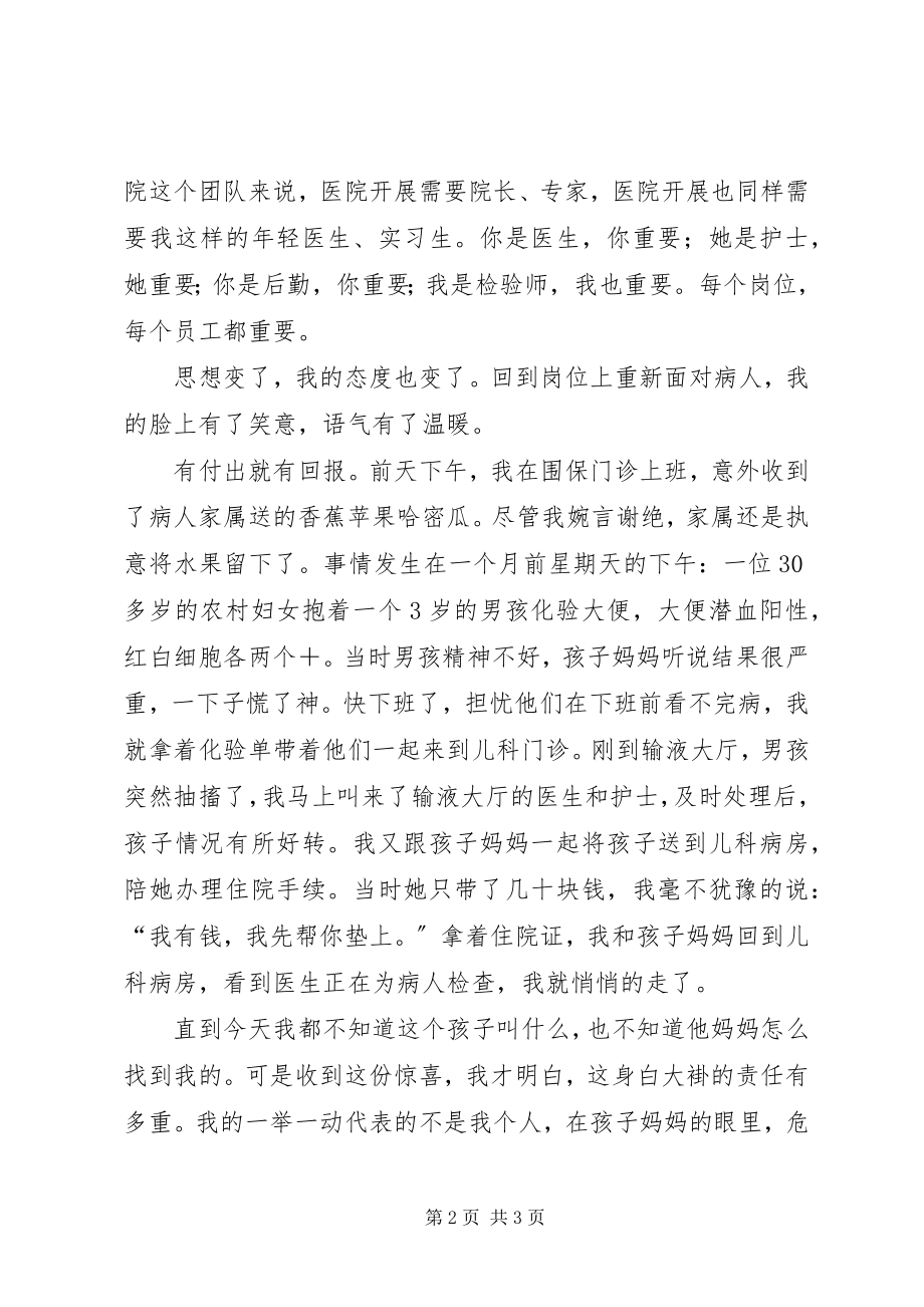 2023年医院检验师演讲稿让青春在岗位上发光.docx_第2页