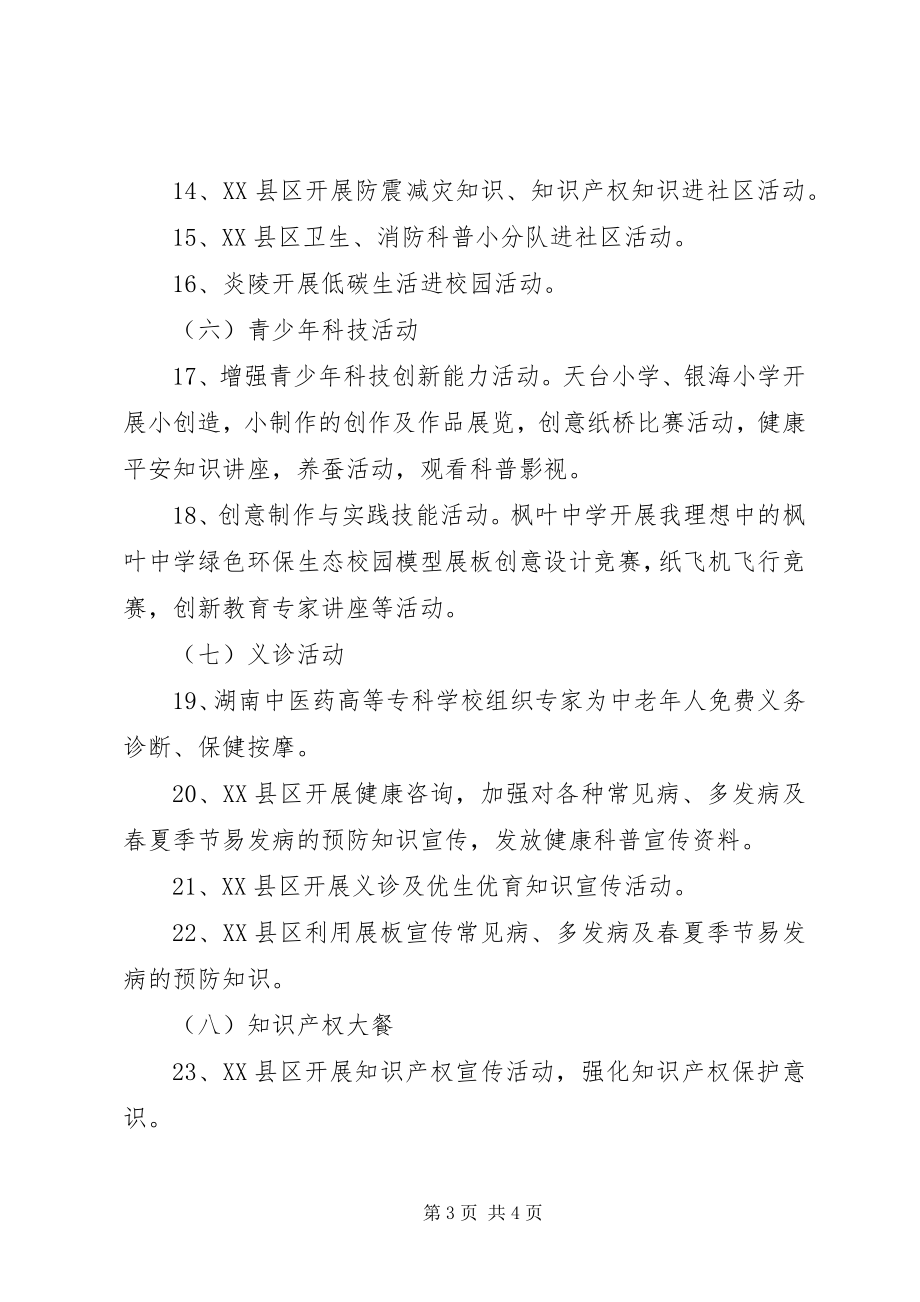 2023年XX市科技活动周实施方案.docx_第3页