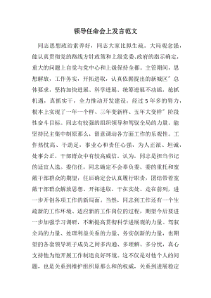 2023年领导任命会上发言.docx