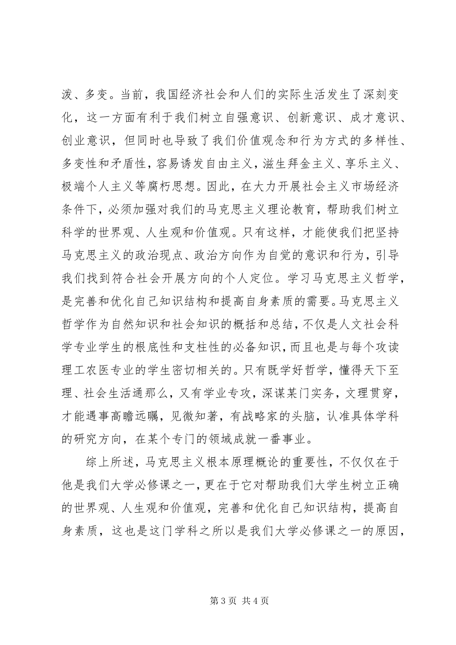 2023年学习马原对现实生活的指导意义大全.docx_第3页