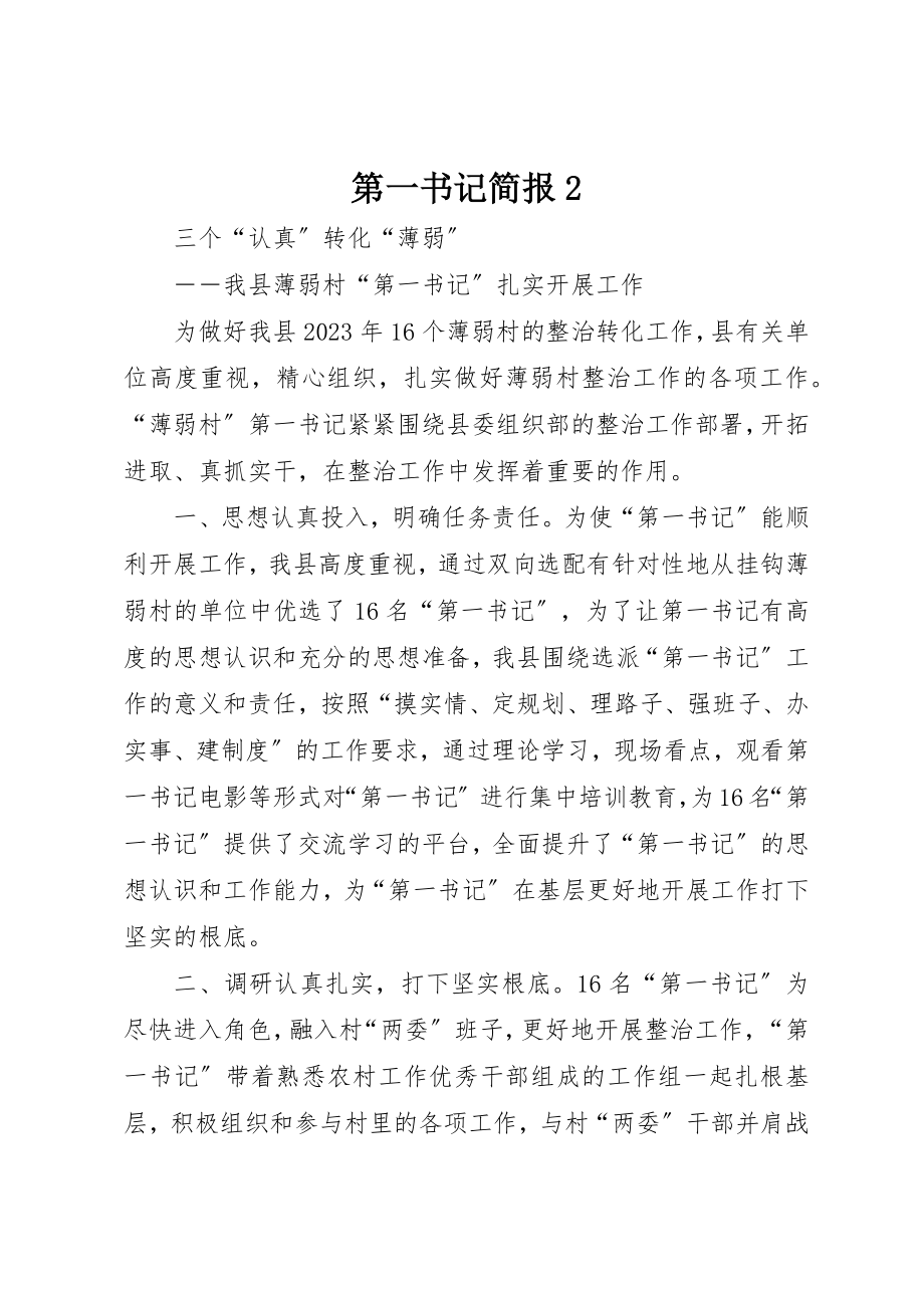 2023年第一书记简报2新编.docx_第1页