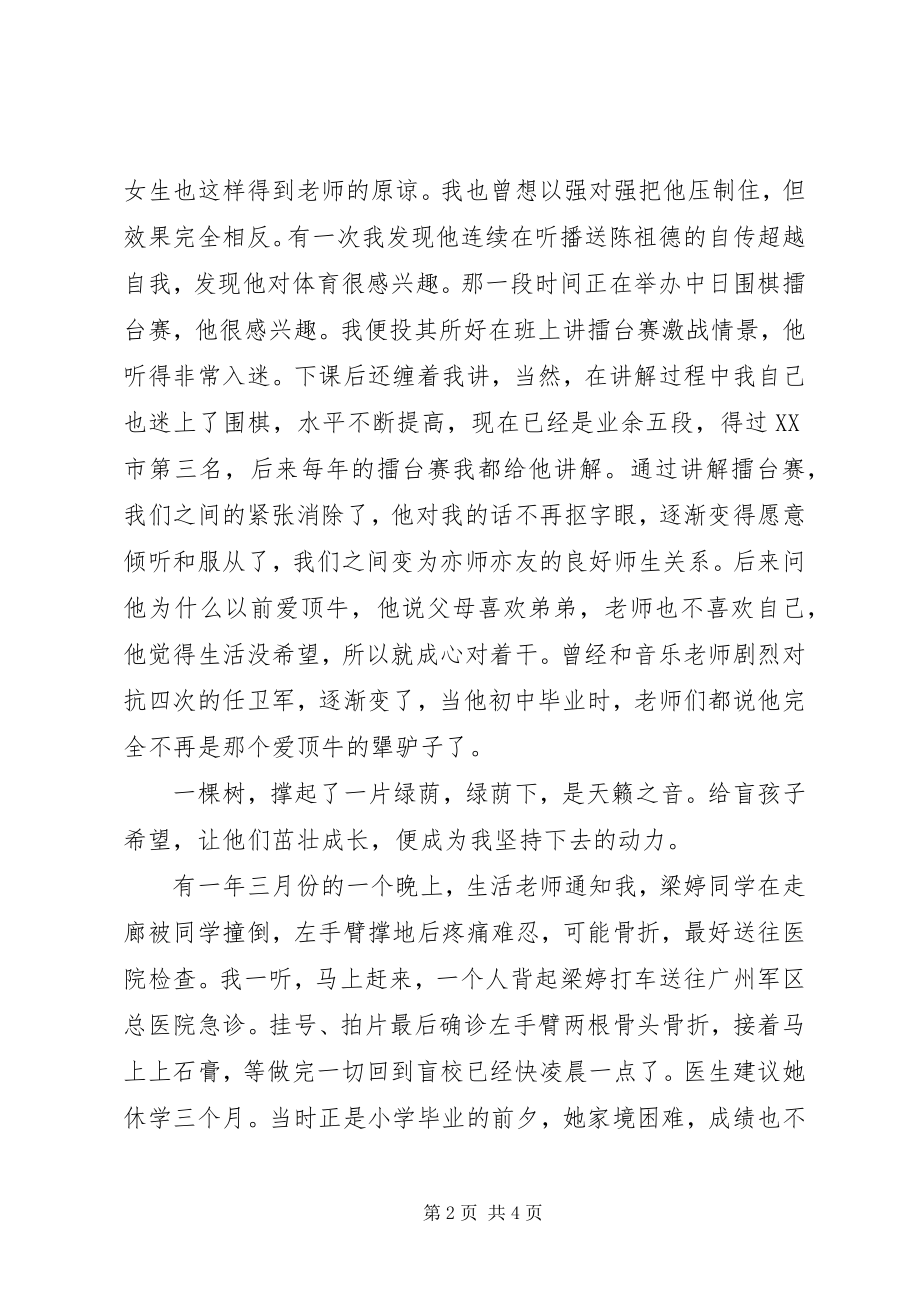 2023年盲教先进个人事迹总结.docx_第2页