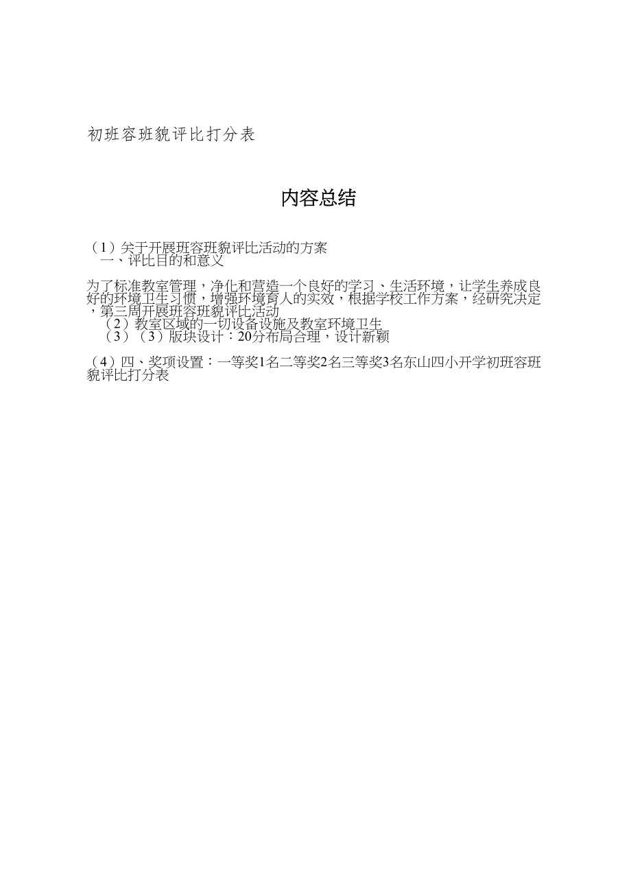 2023年关于开展班容班貌评比活动的方案 2.doc_第2页