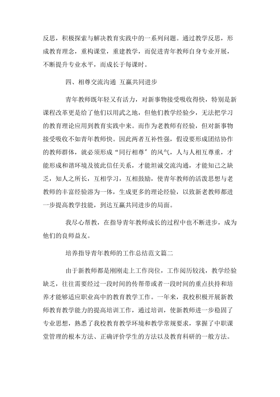 2023年培养指导青年教师工作总结2020.docx_第3页