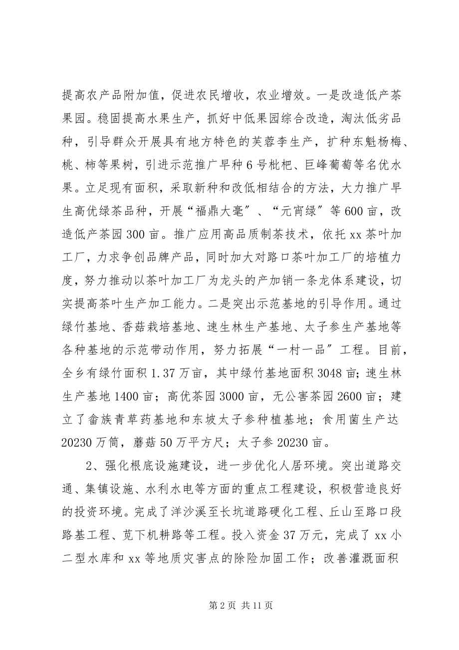 2023年乡政府XX工作总结与思路.docx_第2页