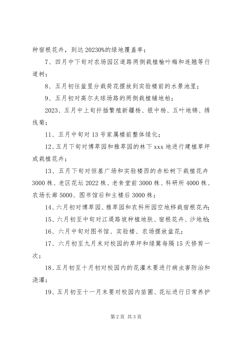 2023年高校绿化工作计划.docx_第2页