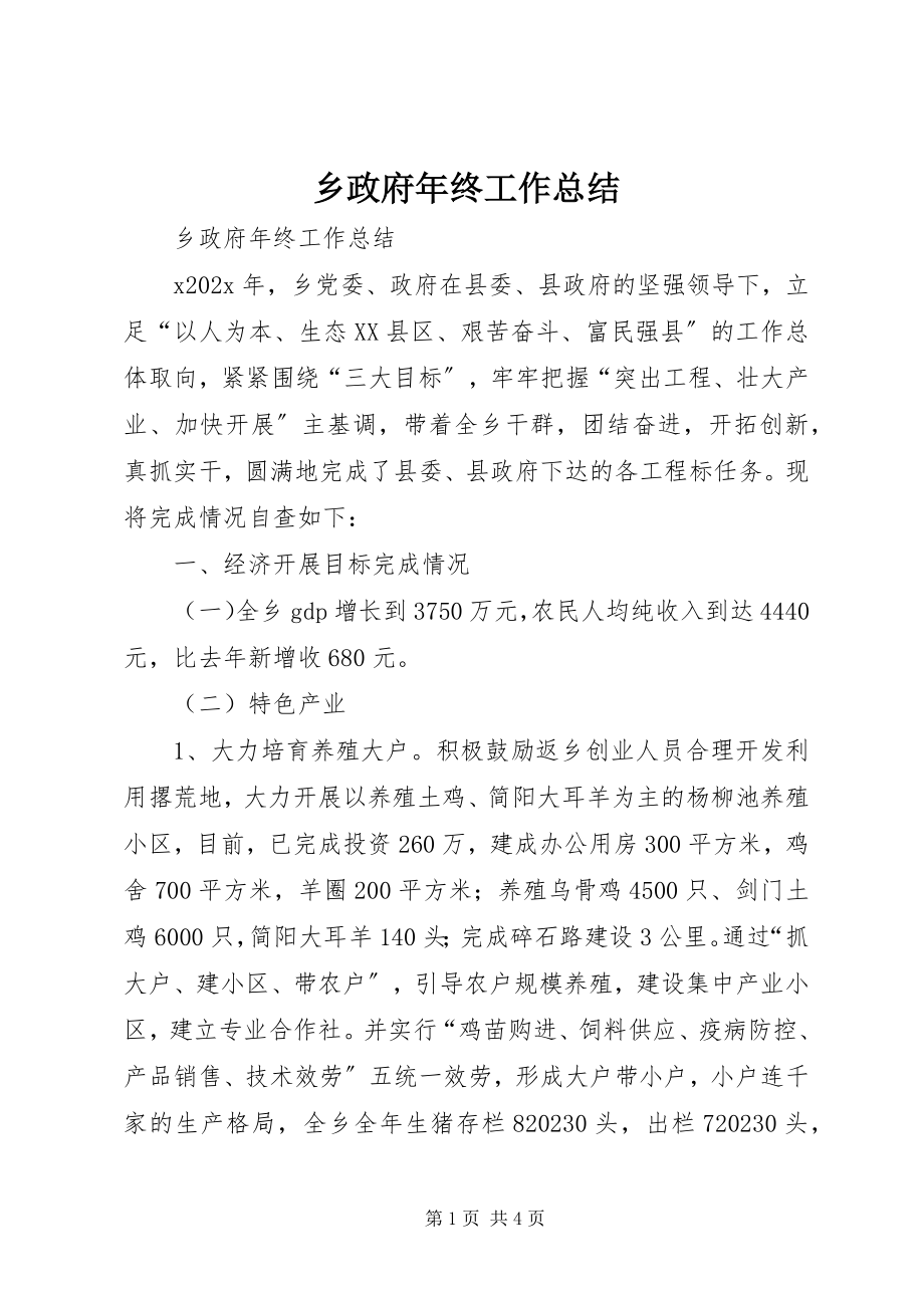 2023年乡政府年终工作总结.docx_第1页