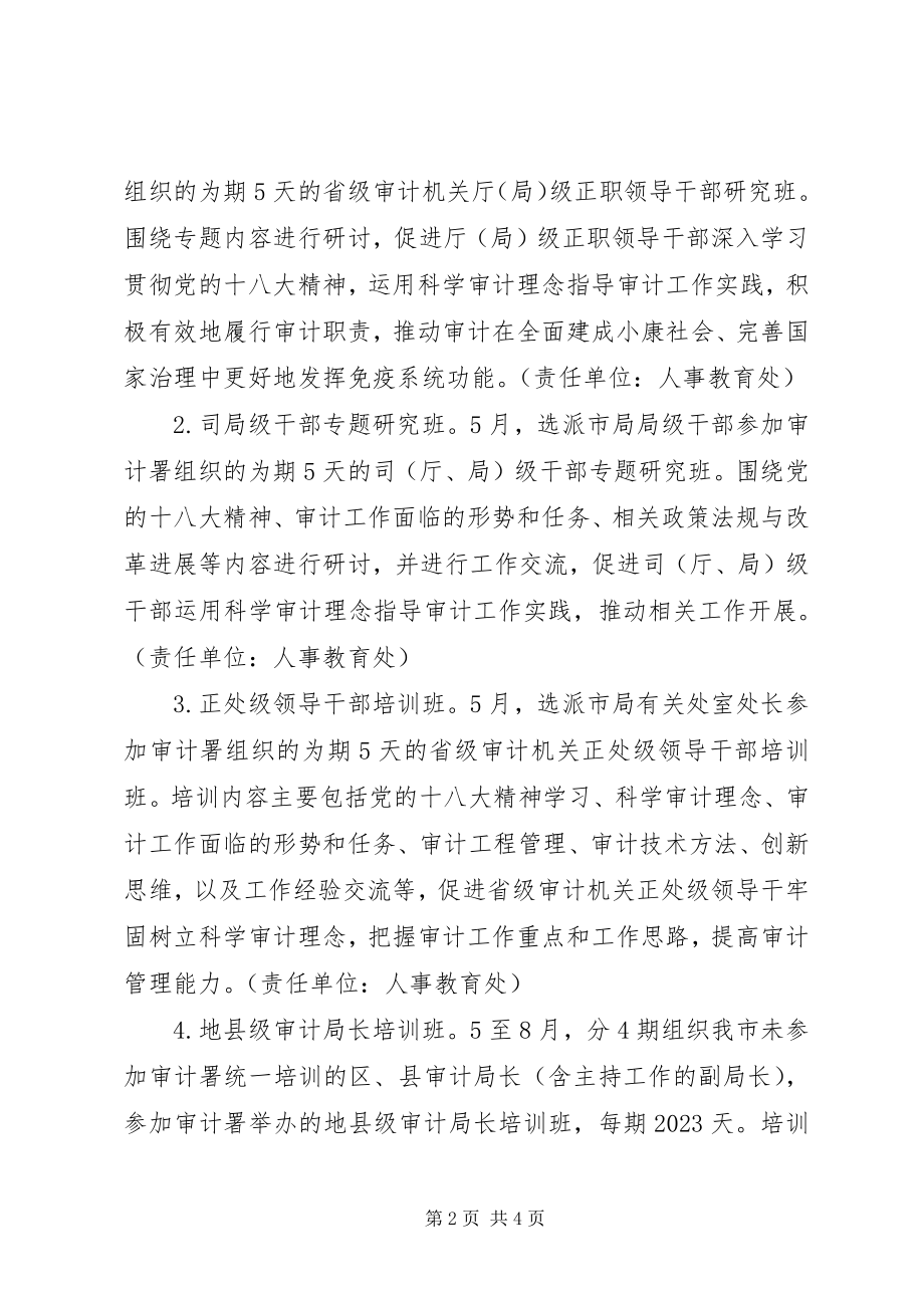 2023年市审计局干部教育培训工作计划.docx_第2页