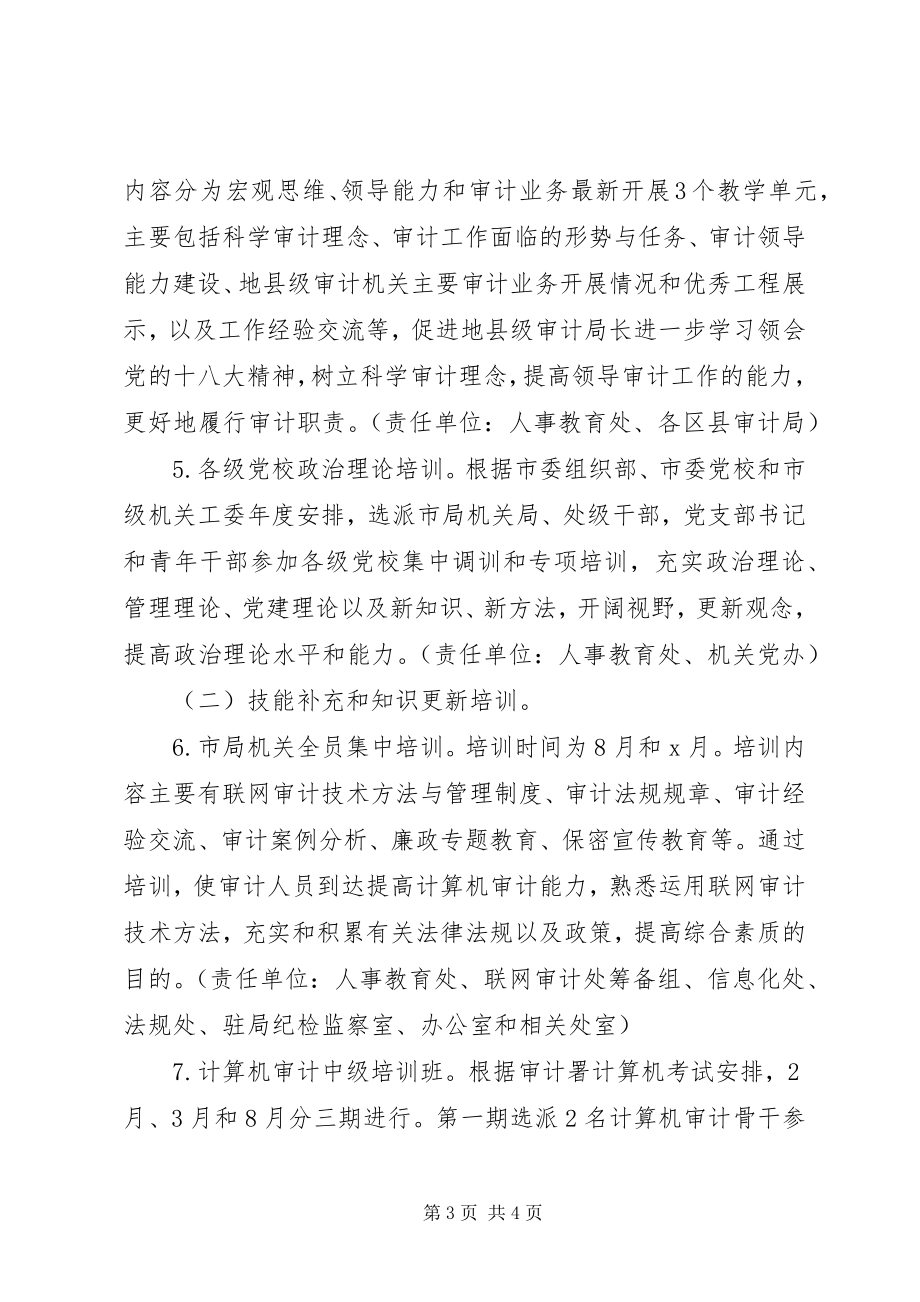 2023年市审计局干部教育培训工作计划.docx_第3页