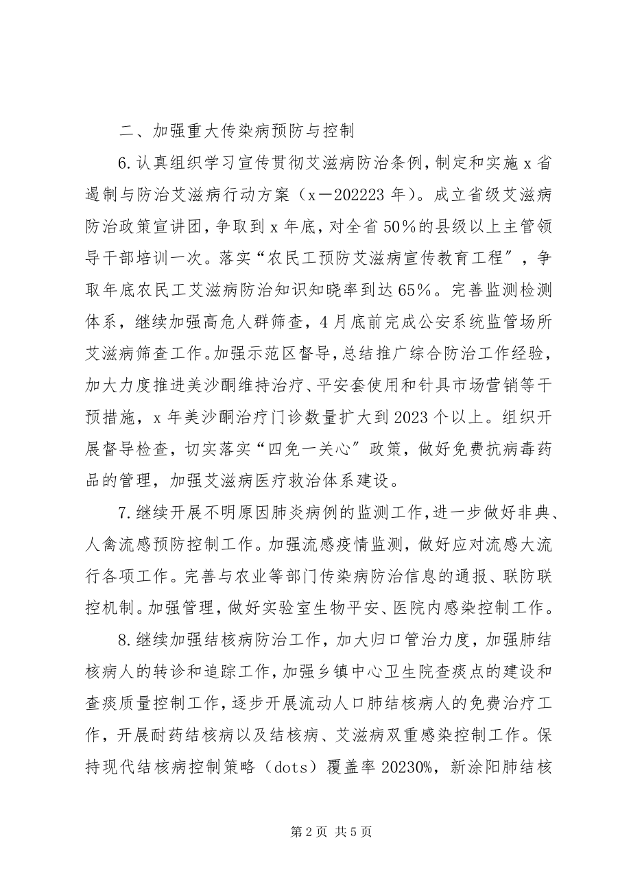 2023年省疾病预防控制工作要点.docx_第2页