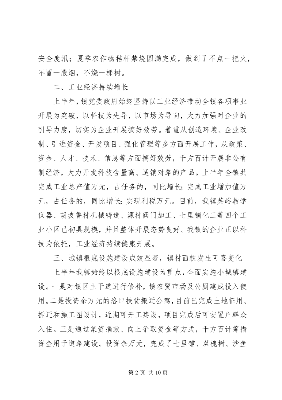 2023年河洛镇上半年工作总结.docx_第2页