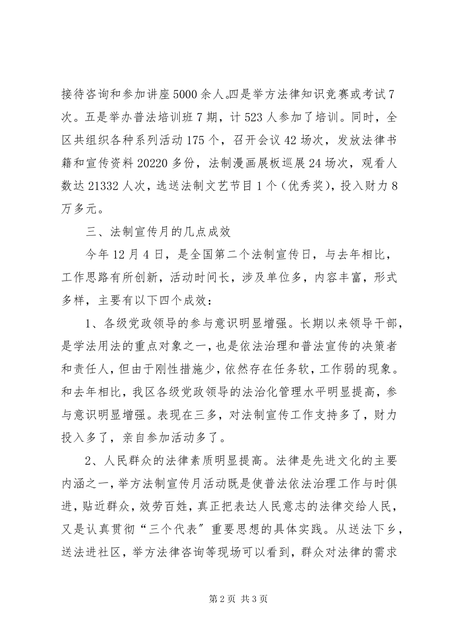 2023年XX市XX县区法制宣传月工作总结新编.docx_第2页