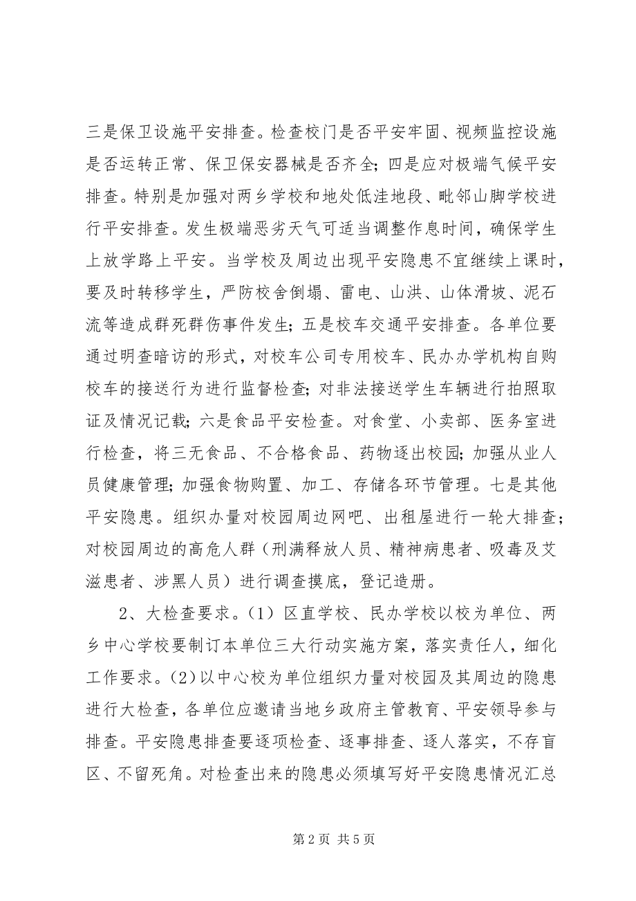 2023年区教育系统安全生产大检查大督查大整改三大行动实施方案.docx_第2页