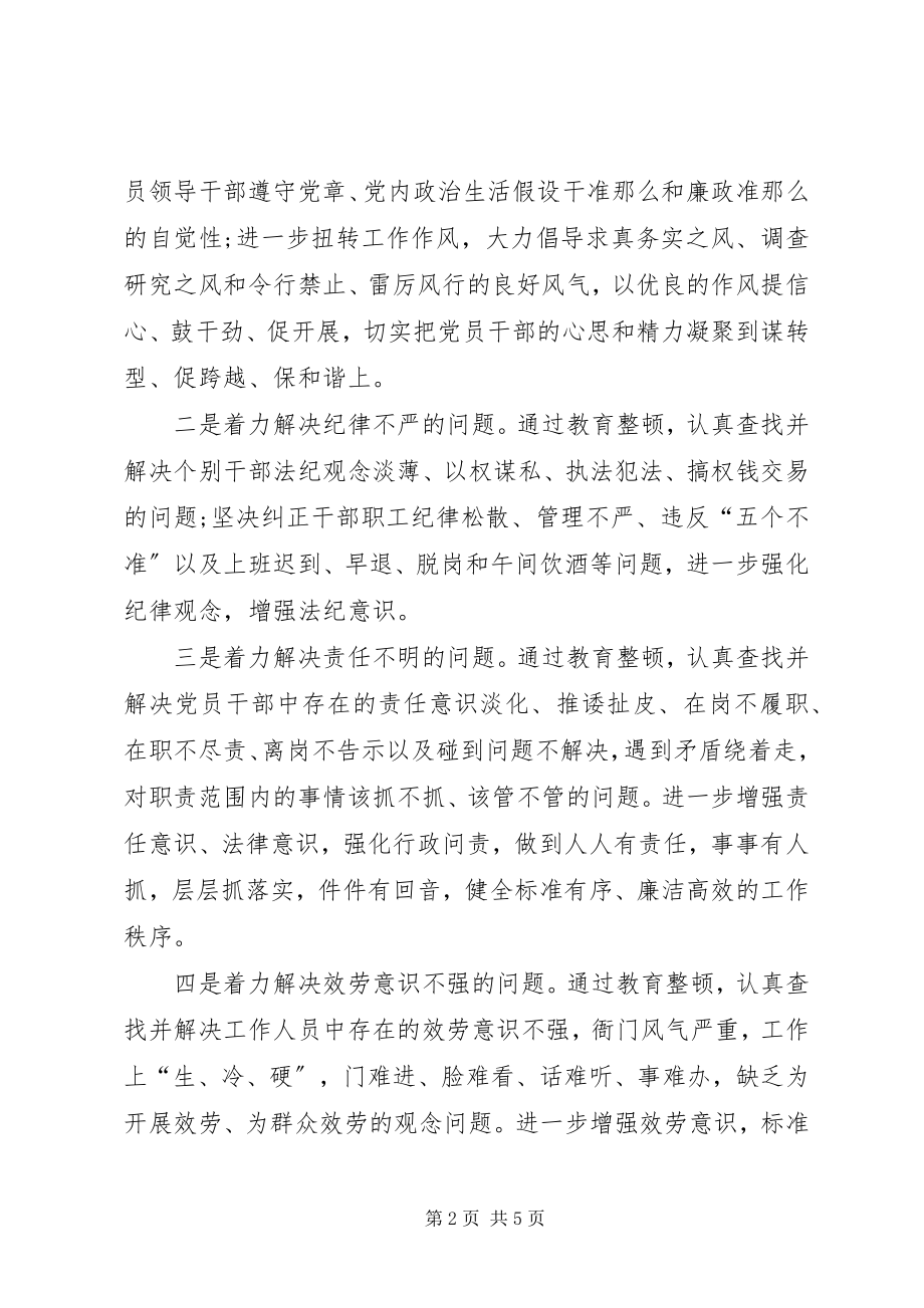 2023年某机关单位纪律作风集中教育整顿月活动实施方案.docx_第2页