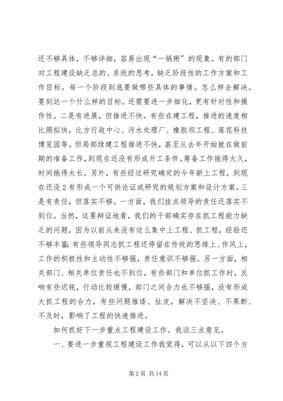 2023年县委书记在全县重点项目建设调度会上的致辞.docx_第2页