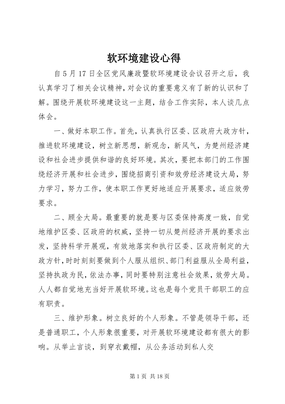 2023年软环境建设心得.docx_第1页