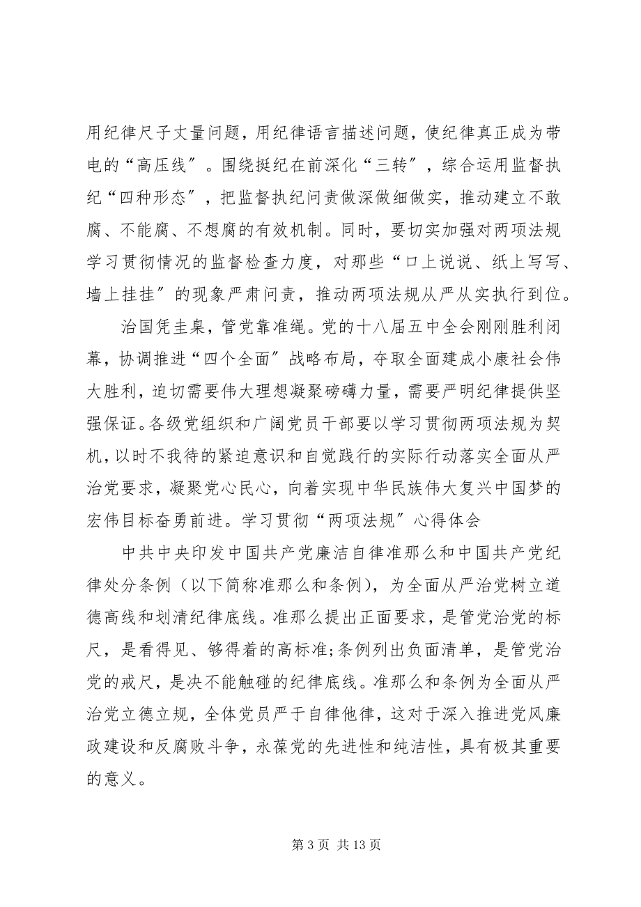 2023年两项法规心得体会坚守纪律防线筑造廉政.docx_第3页