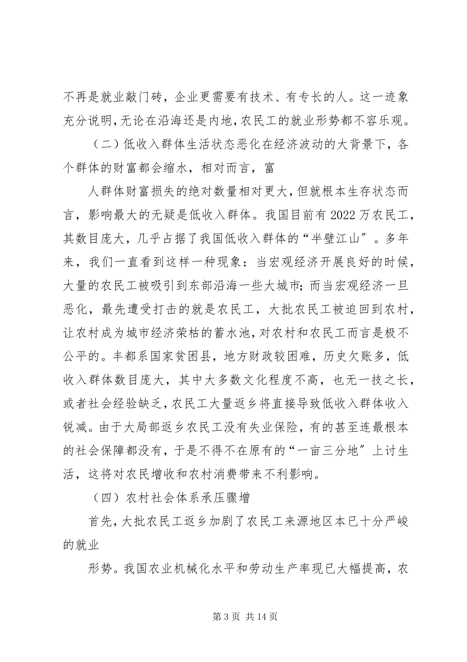 2023年金融危机影响下应对农民工返乡潮的思考.docx_第3页