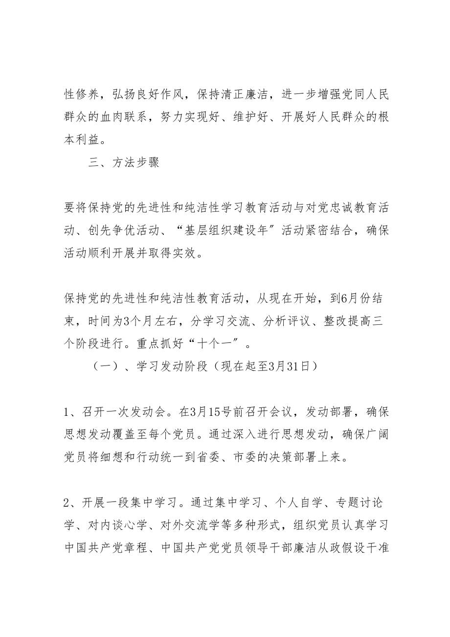 2023年关于开展保持党的纯洁性学习教育活动的实施方案 2.doc_第3页