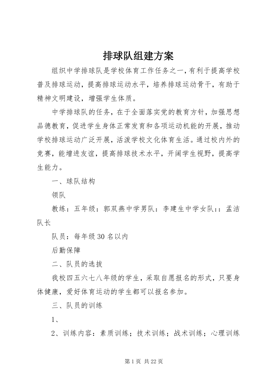 2023年排球队组建计划.docx_第1页