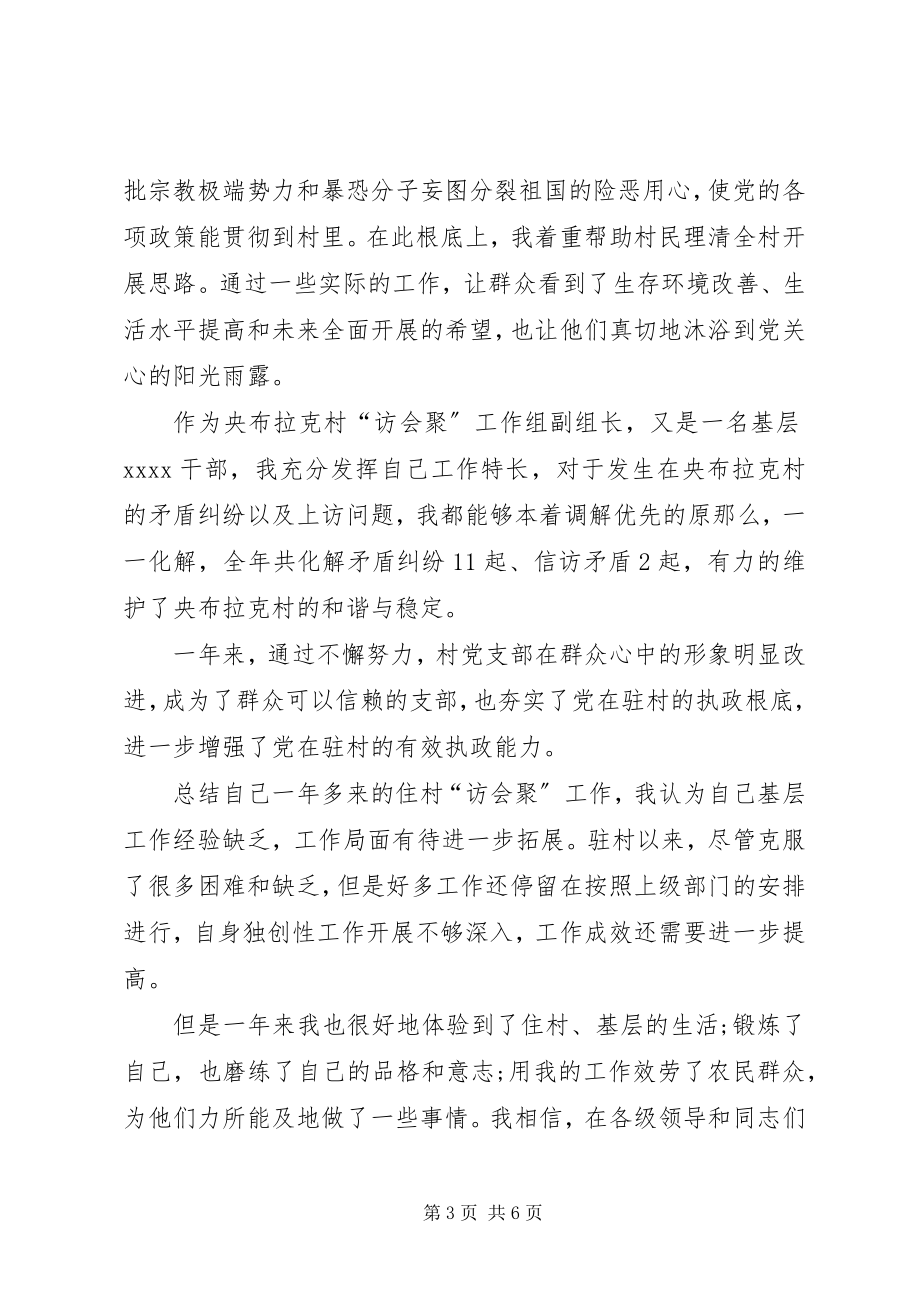 2023年XX访惠聚个人工作总结新编.docx_第3页