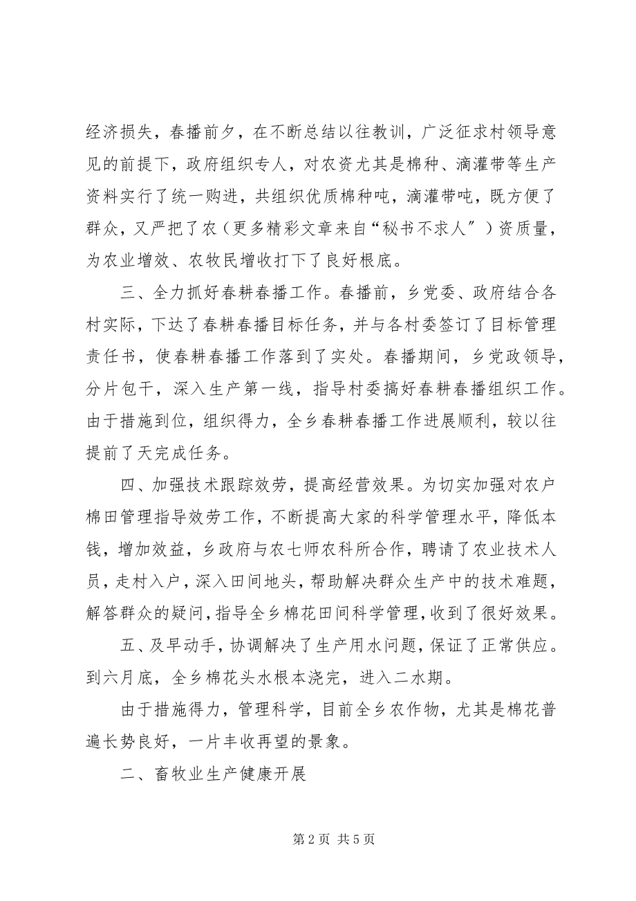 2023年乡政府上半年工作总结及第三季度工作安排2.docx_第2页