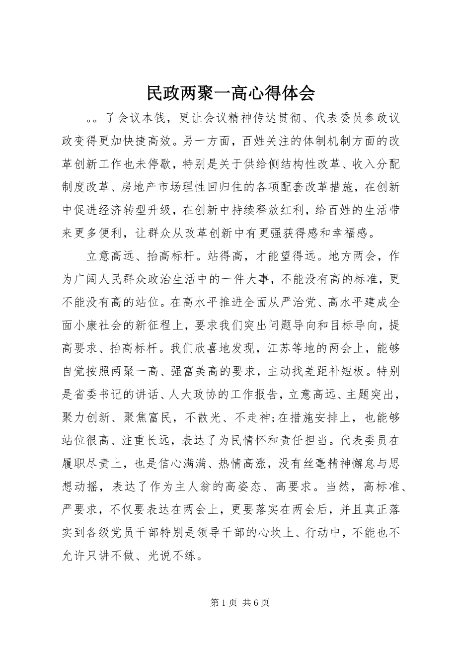 2023年民政两聚一高心得体会.docx_第1页