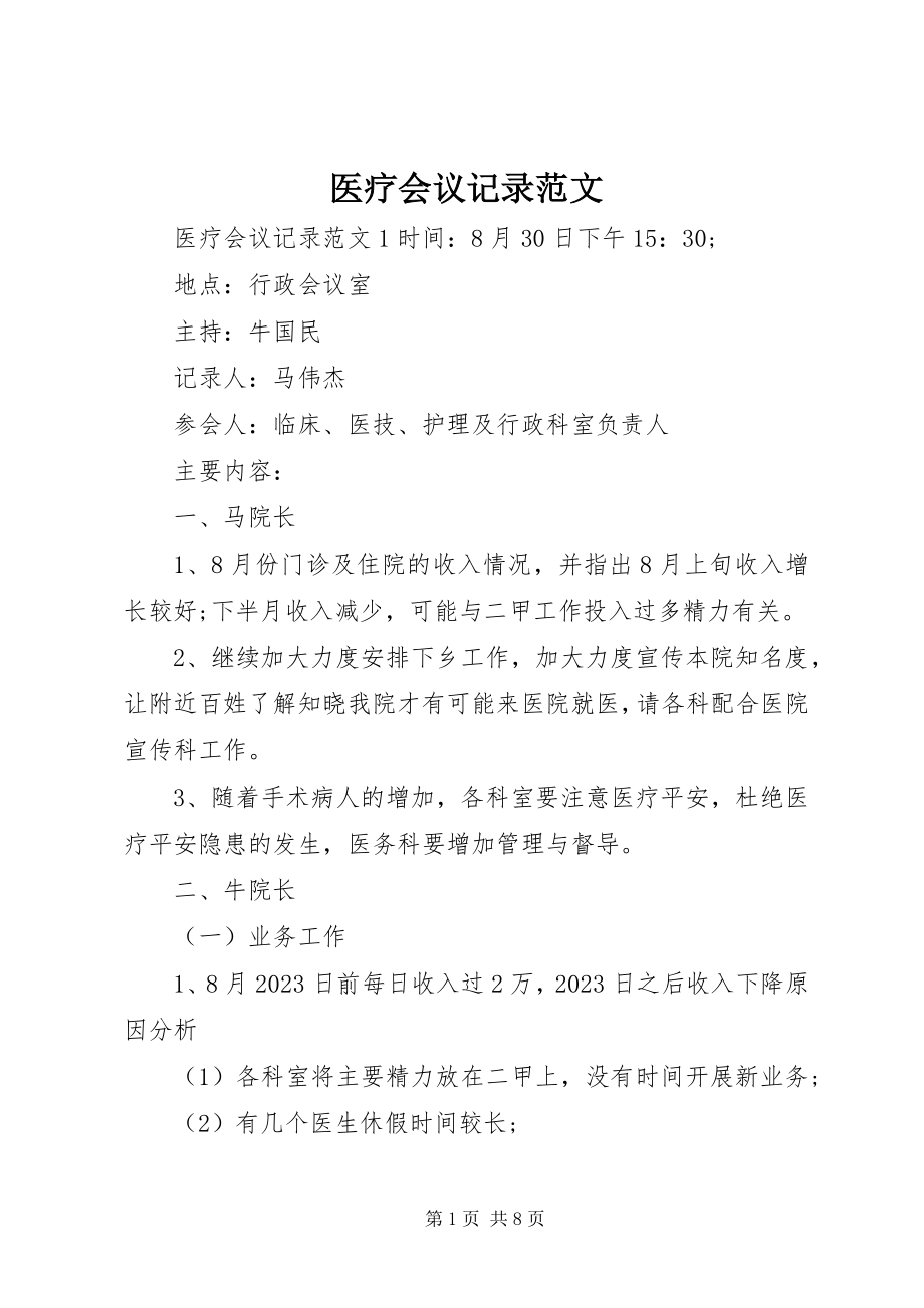 2023年医疗会议记录.docx_第1页