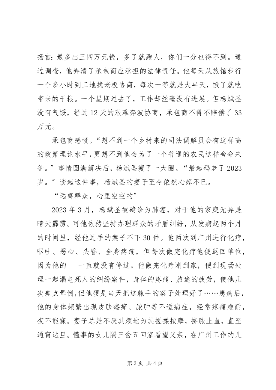 2023年镇副镇长首席人民调解员法律服务所所长先进事迹材料.docx_第3页