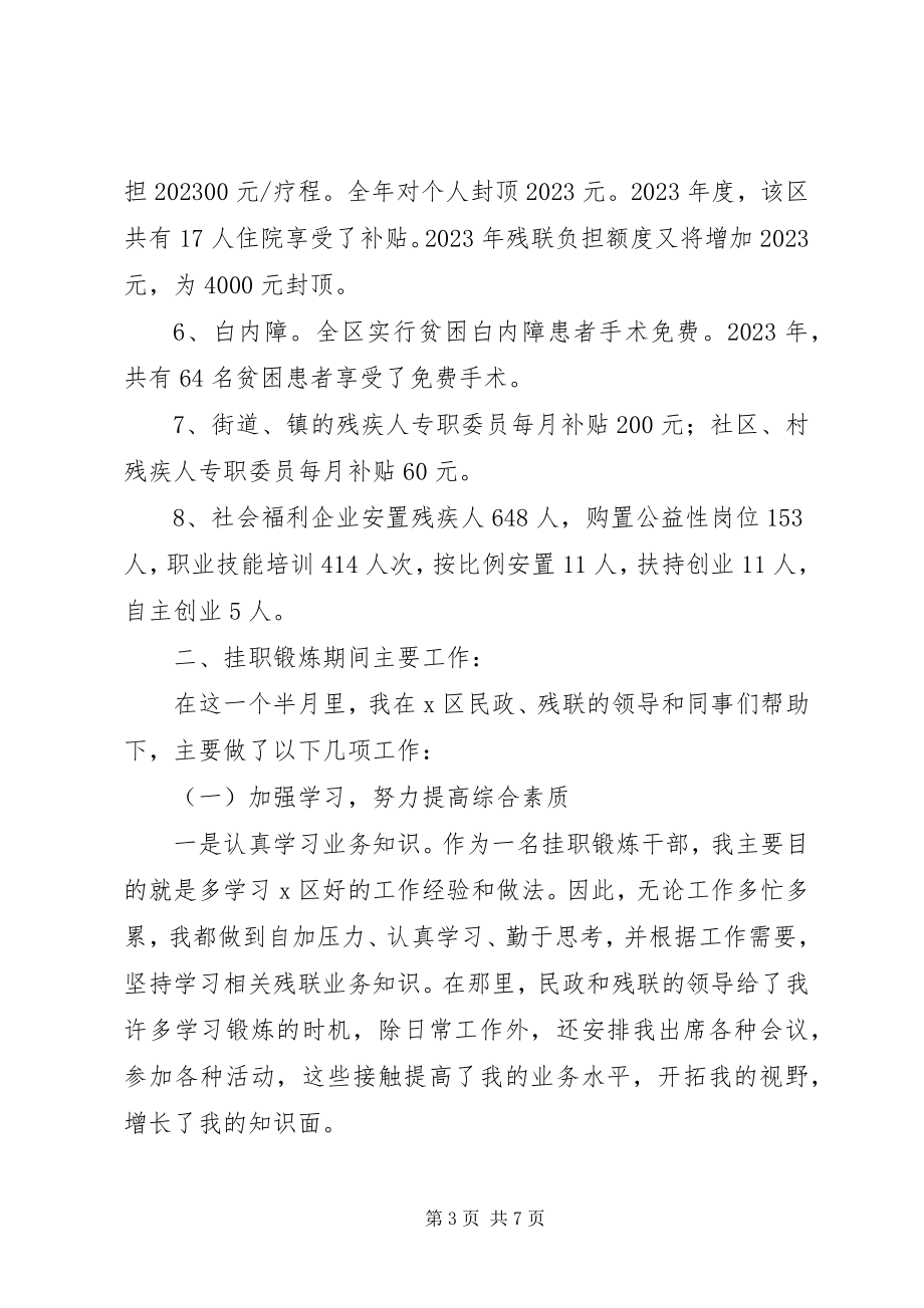 2023年挂职学习心得体会残联副理事长.docx_第3页