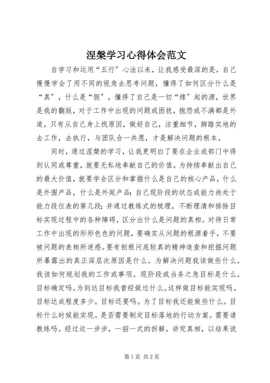 2023年涅槃学习心得体会.docx_第1页