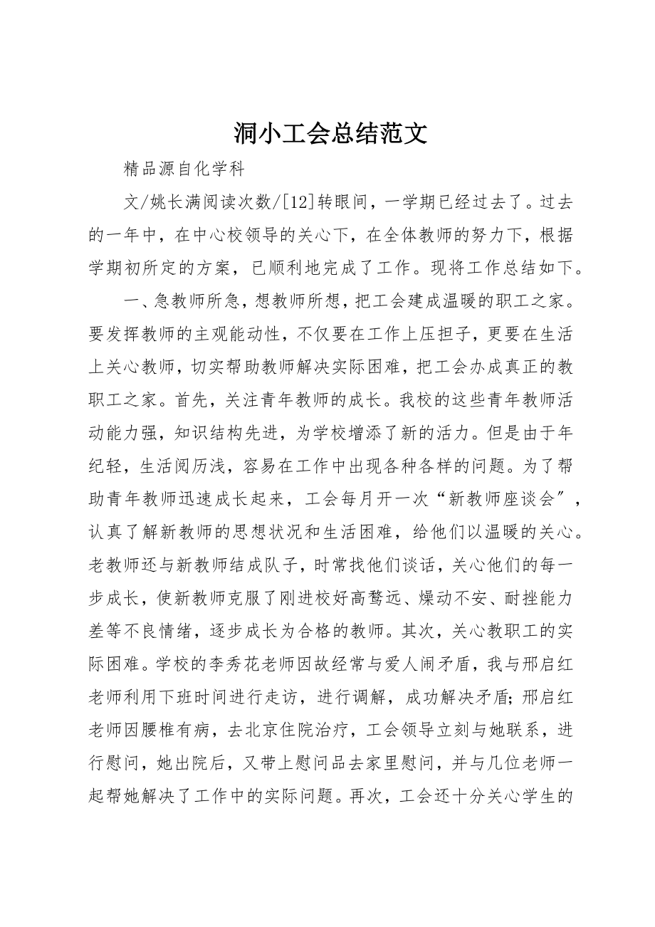 2023年洞小工会总结新编.docx_第1页