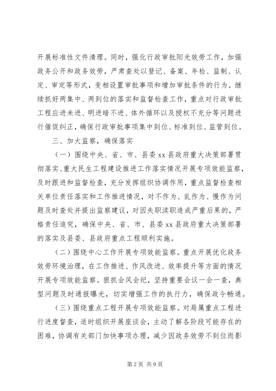 2023年机关效能监察工作计划.docx_第2页