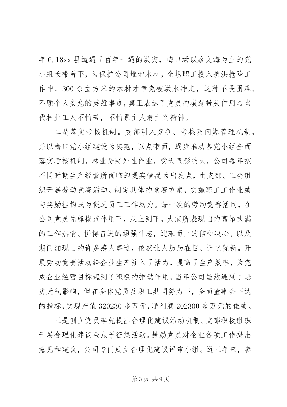 2023年公司党支部党建先进事迹材料.docx_第3页