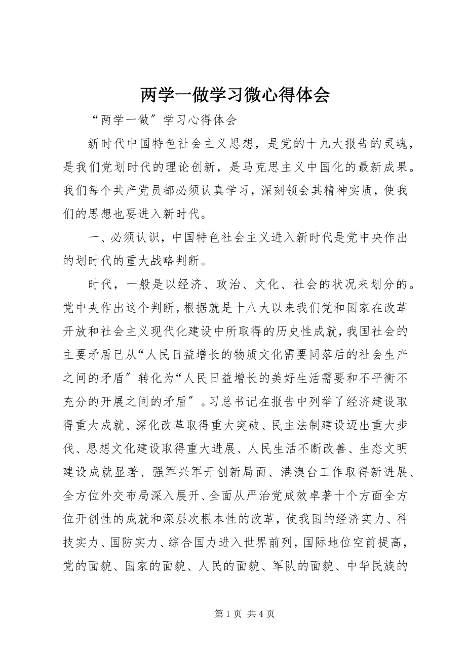 2023年两学一做学习微心得体会.docx_第1页