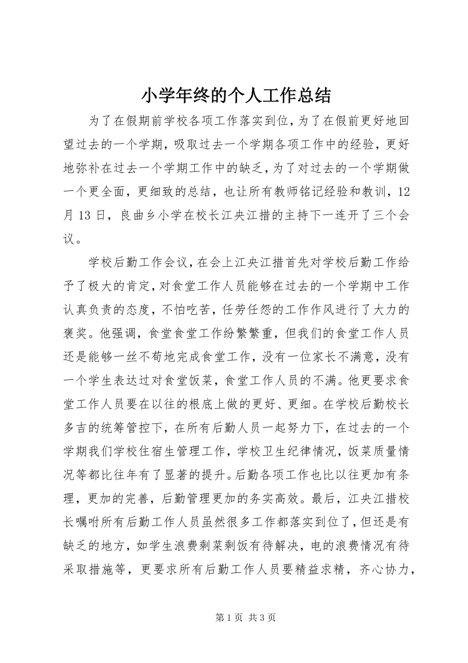 2023年小终的个人工作总结.docx_第1页