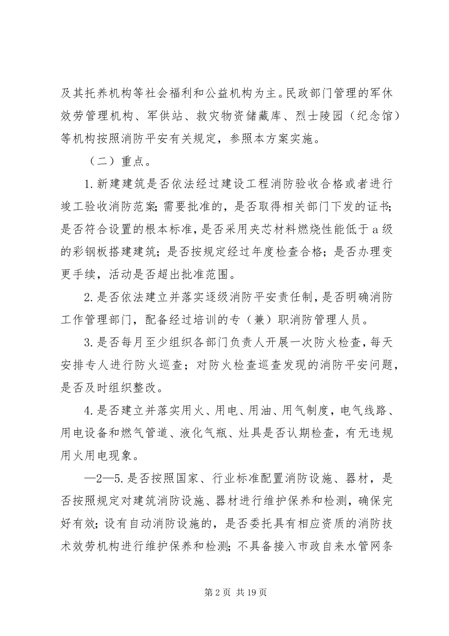 2023年社会福利机构消防安全专项治理方案.docx_第2页