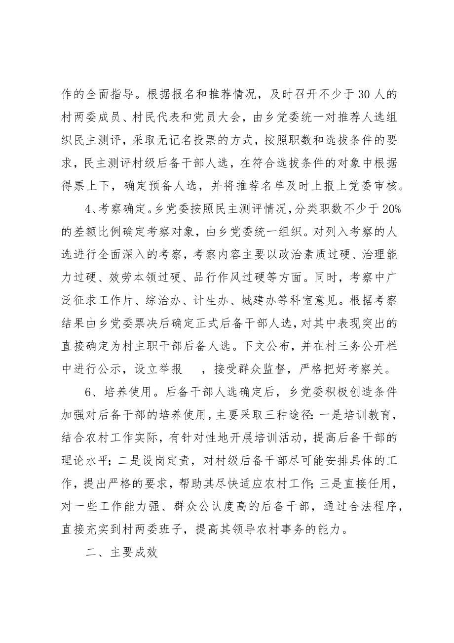 2023年村级后备干部推选工作经验总结材料新编.docx_第2页