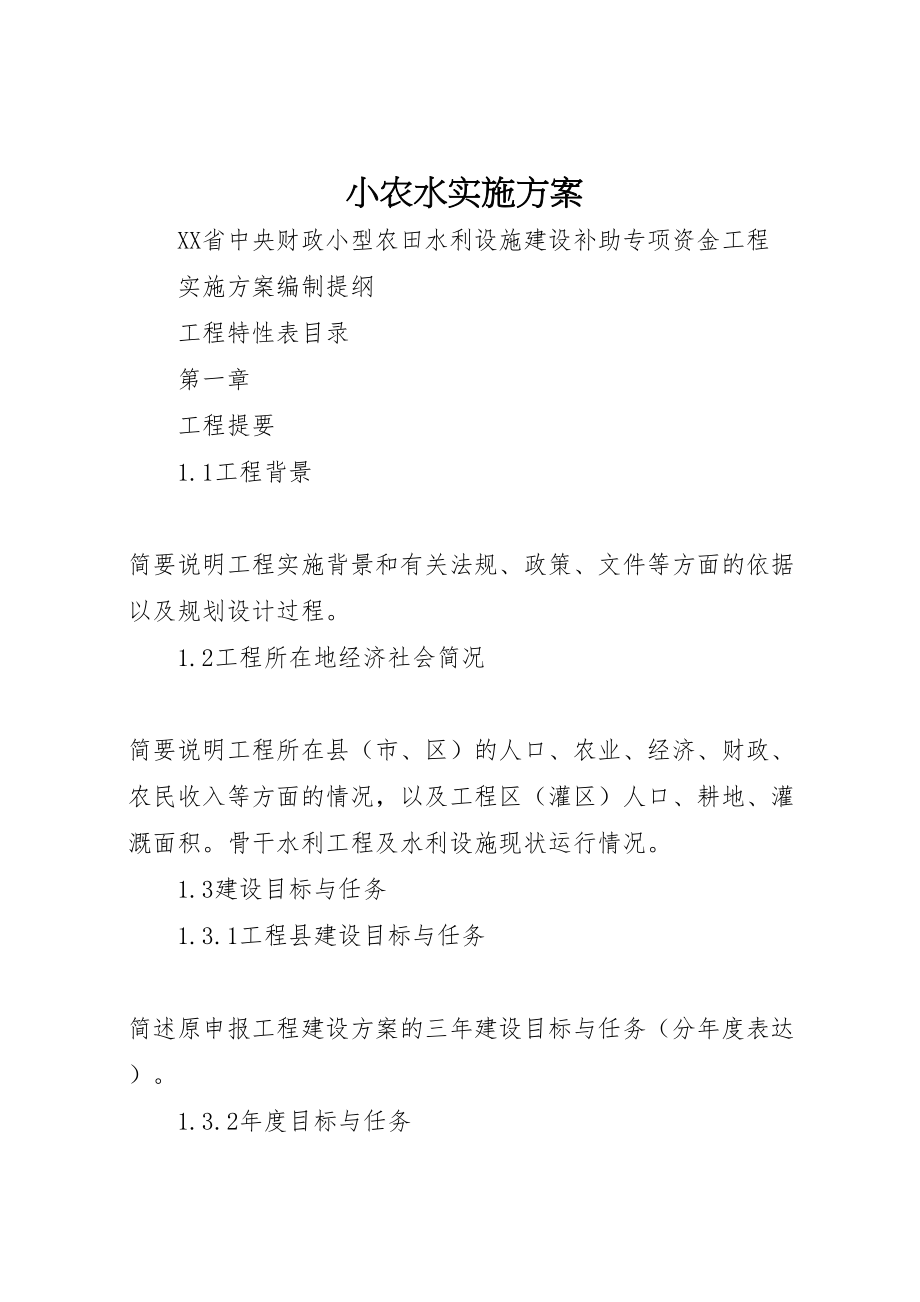 2023年小农水实施方案 .doc_第1页