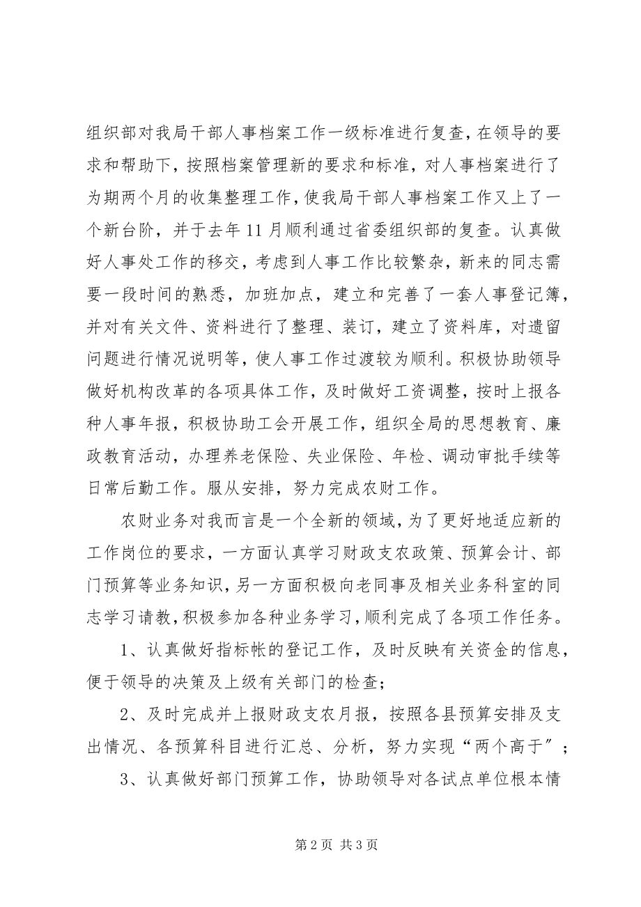 2023年财政部门个人工作总结财政个人工作总结.docx_第2页