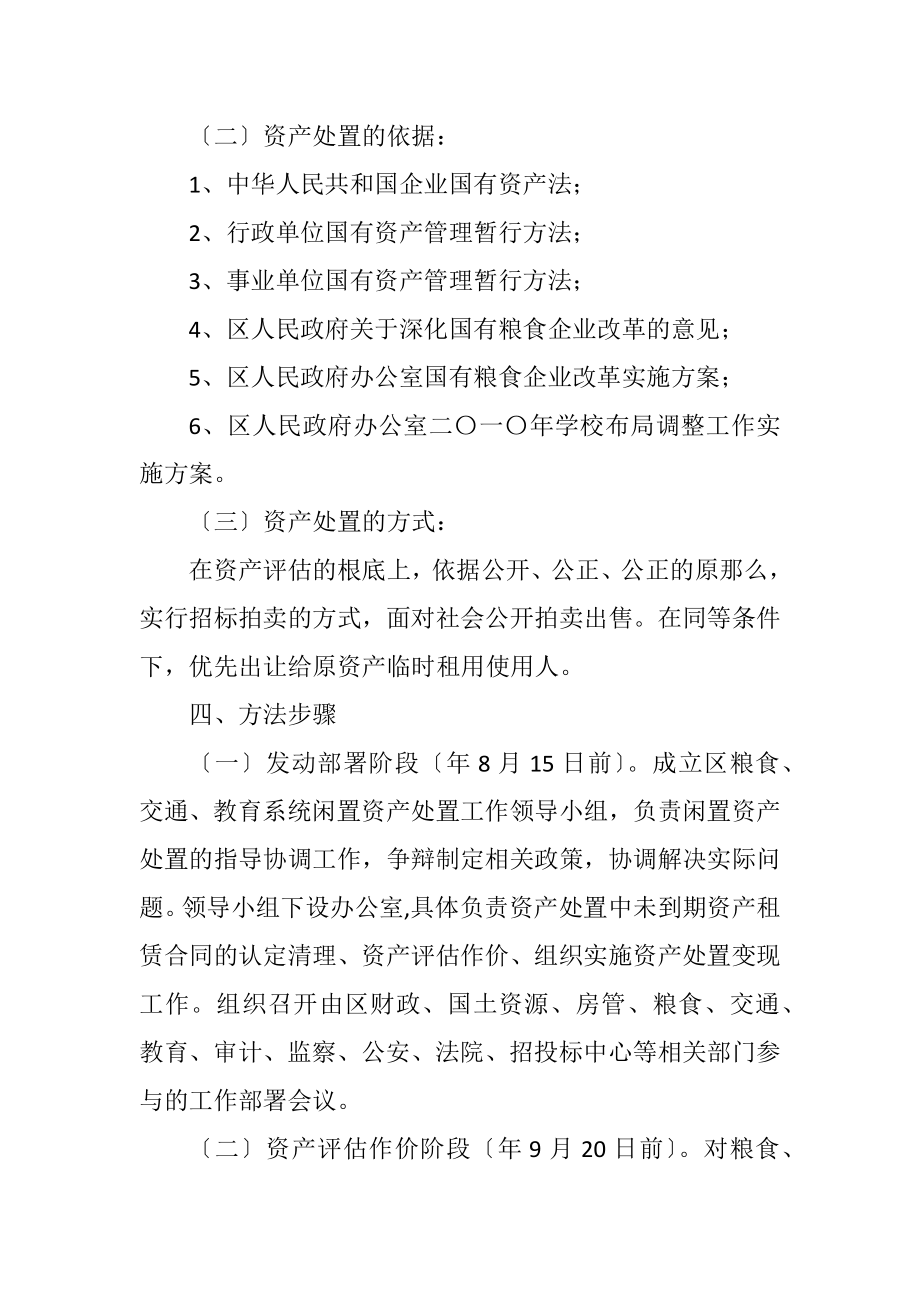 2023年全区政府系统闲置资产处置方案.docx_第2页