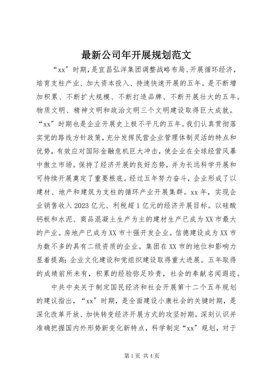 2023年公司年发展规划.docx_第1页