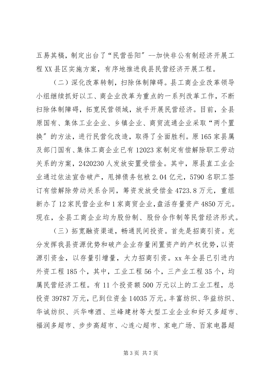 2023年县民营工作总结及工作规划总结.docx_第3页