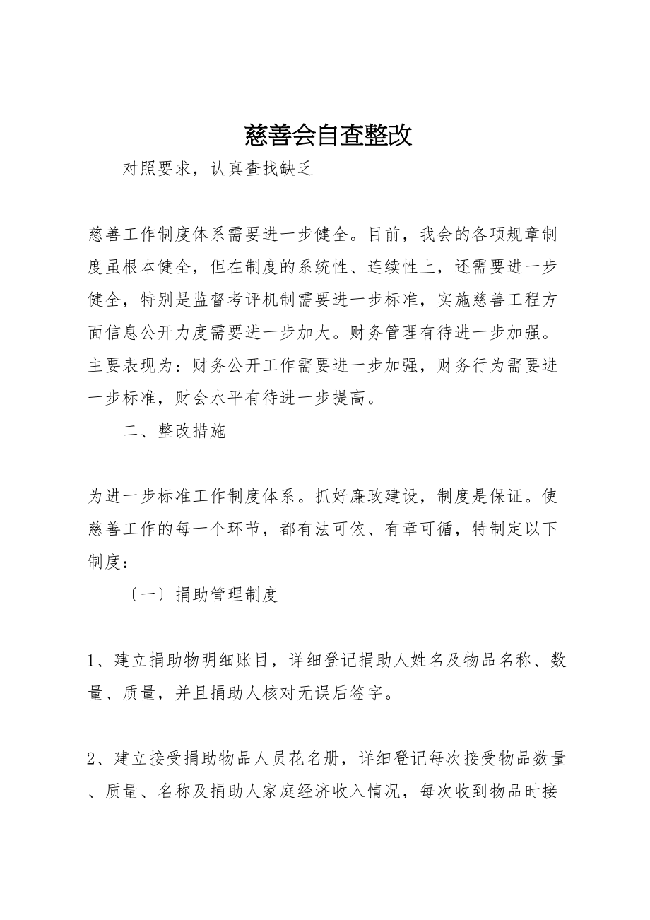 2023年慈善会自查整改新编.doc_第1页