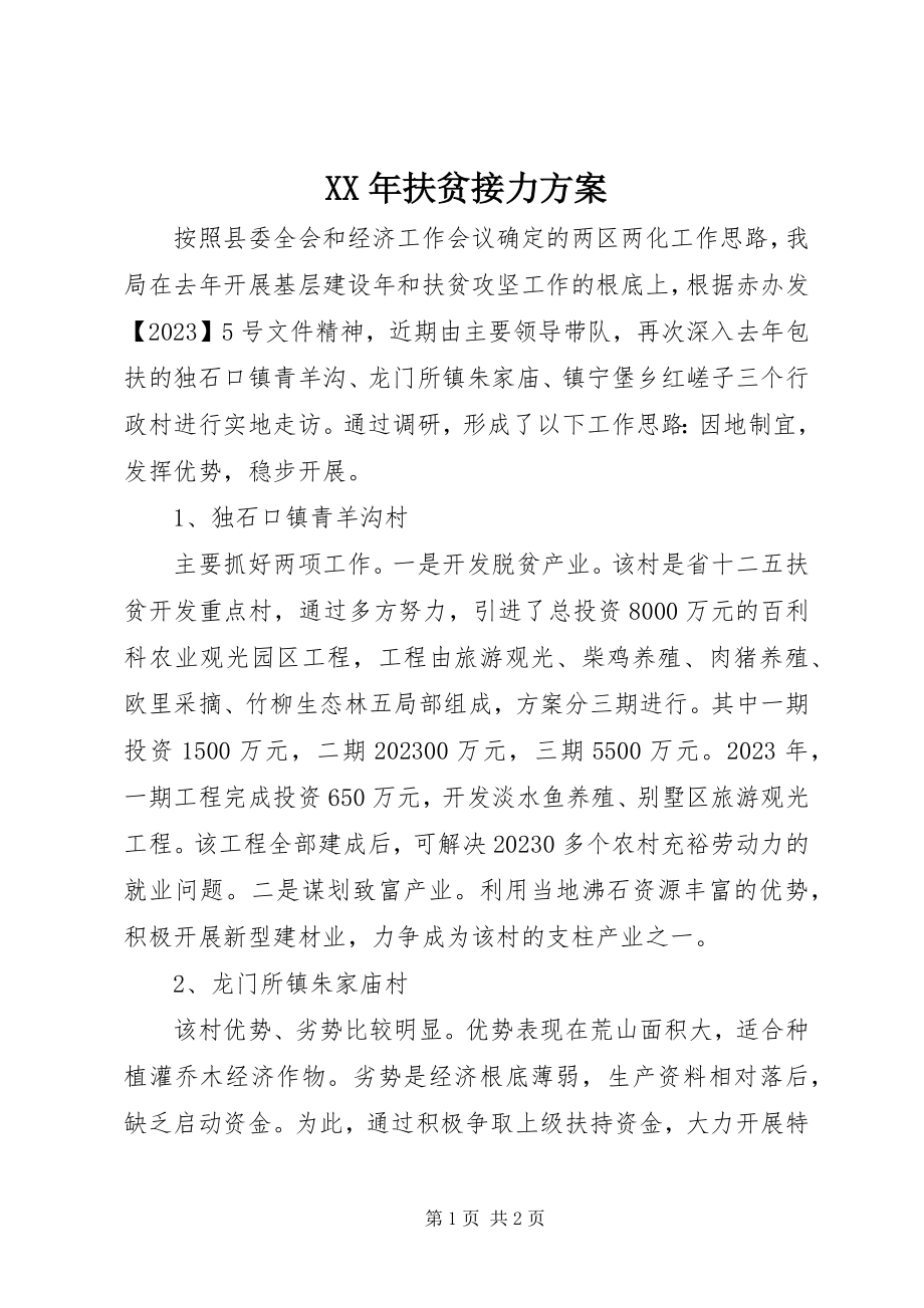 2023年扶贫接力计划.docx_第1页