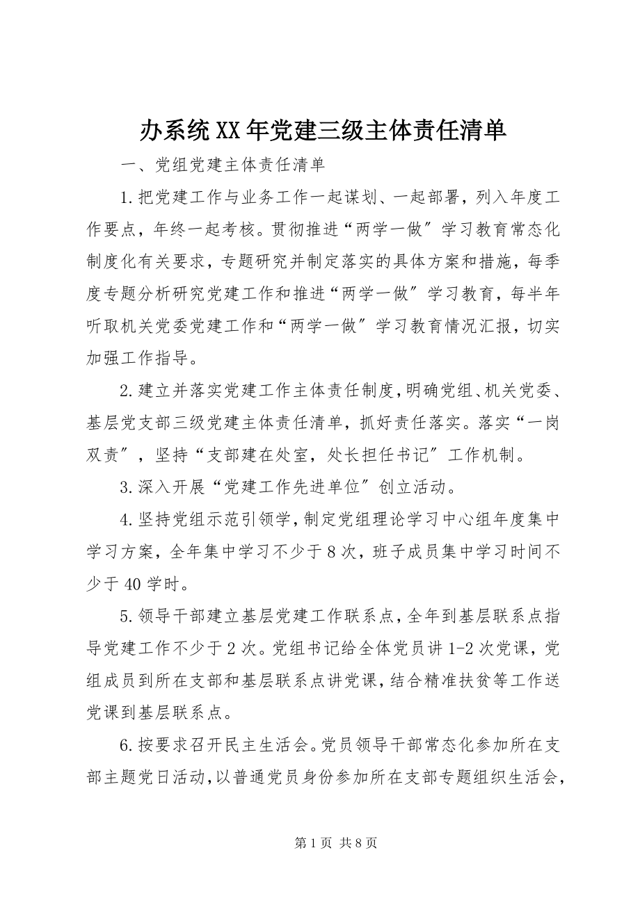 2023年办系统党建三级主体责任清单新编.docx_第1页